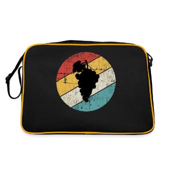 Raisins fruit raisin raisin Raisins Vignes Rétro cadeau - Sac Retro - noir/or - Dos