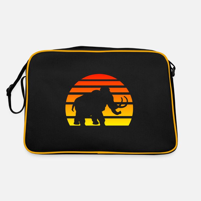 Mammoth Silhouette Sunset Stone Age Retro Bag