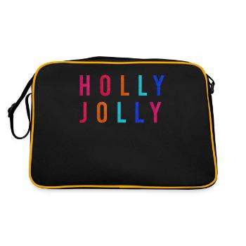 Holly Jolly Christmas Party - Retro Bag - black/gold - Back