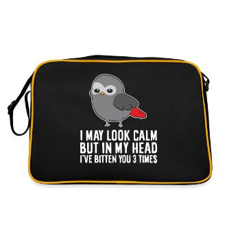 I May Look Calm But In My Head I've Bitten You 3 - Retro Bag - black/gold - Back