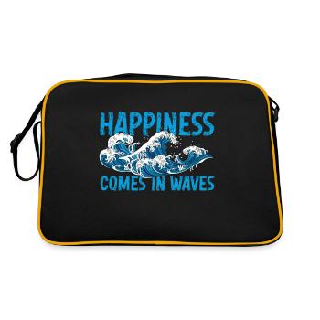 Kite Kiteboarding Kitesurfer cadeau - Sac Retro - noir/or - Dos