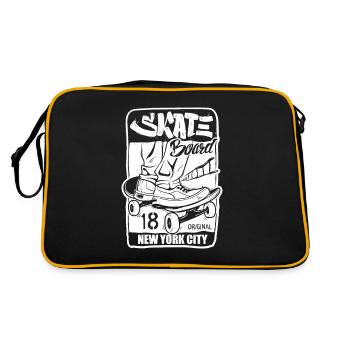Skateboarding Skateboard Skateboarder Vintage - Retro Bag - black/gold - Back