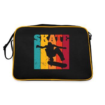 Skateboarding Skateboard Skateboarder Vintage - Retro Bag - black/gold - Back