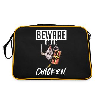 Beware of the Chicken - Retro Bag - black/gold - Back
