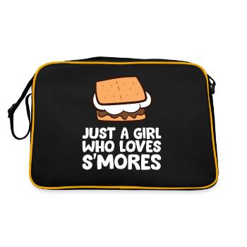 Smores Girl Just a Girl Who Loves Smores - Retro Bag - black/gold - Back