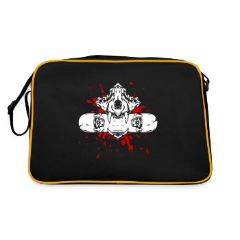 Skateboarding Skateboard Skateboarder - Retro Bag - black/gold - Back