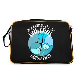 Glider Gliding Gliding Glider Flying - Retro Bag - black/gold - Back