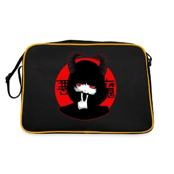Kawaii Anime Nu Goth Style Punk Occulte Emo - Sac Retro - noir/or - Dos