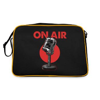 On Air Podcast Microphone Présentateur d'émission de radio - Sac Retro - noir/or - Dos