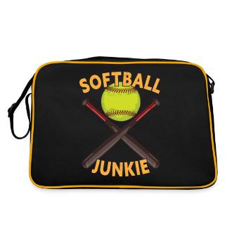 Softball Junkie - Softball Player Softball Coach - Retro Bag - black/gold - Back