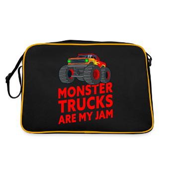 Les Monster Trucks sont mon amoureux des Monster Truck - Sac Retro - noir/or - Dos