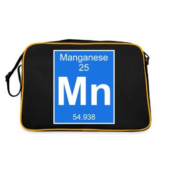 Manganese chemical element periodic table Funny - Retro Bag - black/gold - Back