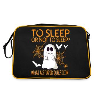 To Sleep ou Not to Sleep Creepy Halloween - Sac Retro - noir/or - Dos