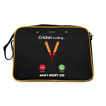 Cricket sport joueur de cricket batteur cadeau - Sac Retro - noir/or - Dos
