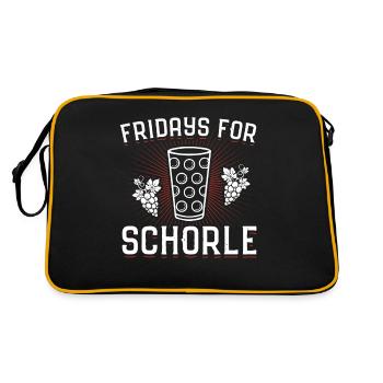 Vendredi pour Schorle Weinschorle Wein Pfälzer - Sac Retro - noir/or - Dos