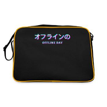 Vaporwave Aesthetic eboy egirl Japon Kanji hors ligne - Sac Retro - noir/or - Dos