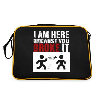 Vintage Tuner Car Mechanic Retro Car Tinkerer - Retro Bag - black/gold - Back