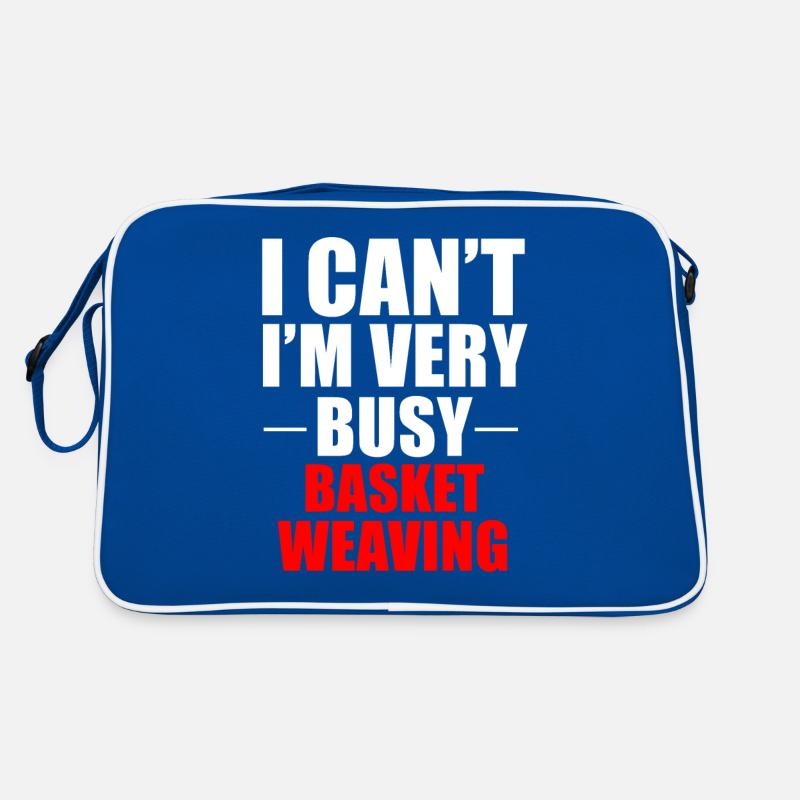 Basket weaving baskets braiding gift saying Retro Bag