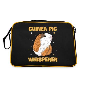 Guinée Pig Whisperer Proverbe pour un cobaye - Sac Retro - noir/or - Dos