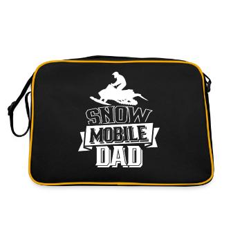 Motoneige Papa Snowmobile motoneigistes - Sac Retro - noir/or - Dos