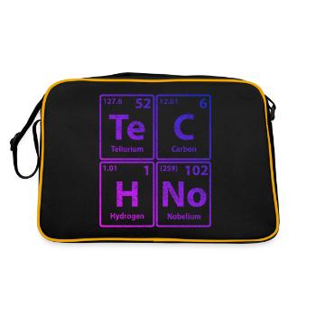 Speedcore Gabber Frenchcore Schranz Hardtekk Rave - Retro Tasche - Schwarz/Gold - Hinten