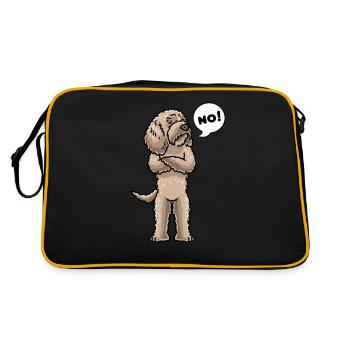 Chien Labradoodle têtu - Sac Retro - noir/or - Dos