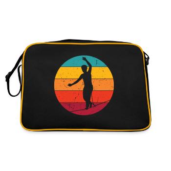Slackline Slacklining Balance in Sunlight - Retro Bag - black/gold - Back