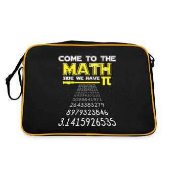 Math Come to Math Side Pi Mathematician Cadeau - Sac Retro - noir/or - Dos
