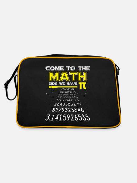 Math Come to Math Side Pi Mathematician Cadeau - Sac Retro - noir/or - Dos