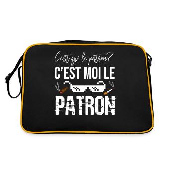 C'est Qui Le Patron ? C'est Moi Le Patron Citation - Sac Retro - noir/or - Dos