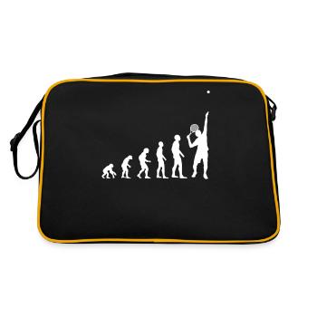 Tennis Evolution joueur de tennis entraîneur cadeau - Sac Retro - noir/or - Dos