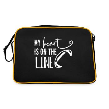 My Heart Is On The Line Offensive Lineman Football - Sac Retro - noir/or - Dos