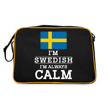 Suédois Dans le Swedish Im always calm - Sac Retro - noir/or - Dos