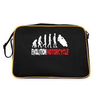 Evolution Motorrad - Retro Tasche - Schwarz/Gold - Hinten