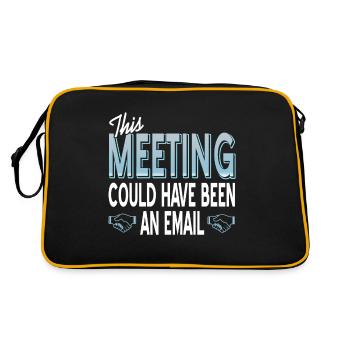 Cette réunion aurait pu être un e-mail. - Sac Retro - noir/or - Dos