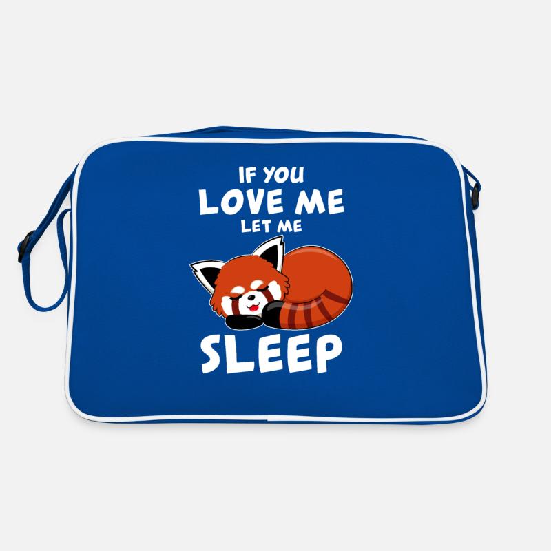 Roter Panda Schlaf Retro Tasche