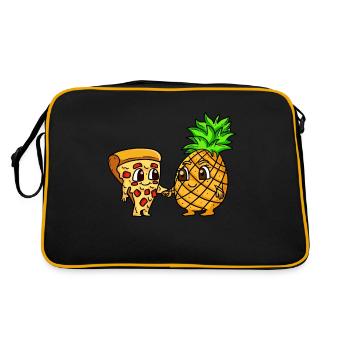 Pizza ANanas Hawaii chers amis - Sac Retro - noir/or - Dos