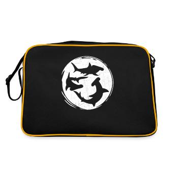 Hammer Head - Retro Tasche - Schwarz/Gold - Hinten