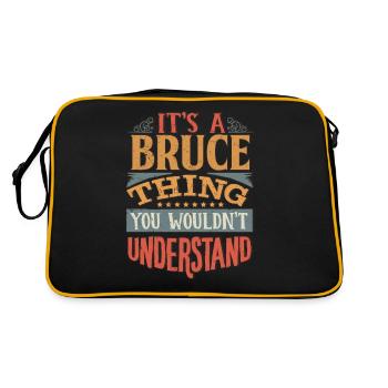 C’est une chose bruceienne que vous ne comprendriez pas - Bruce - Sac Retro - noir/or - Dos