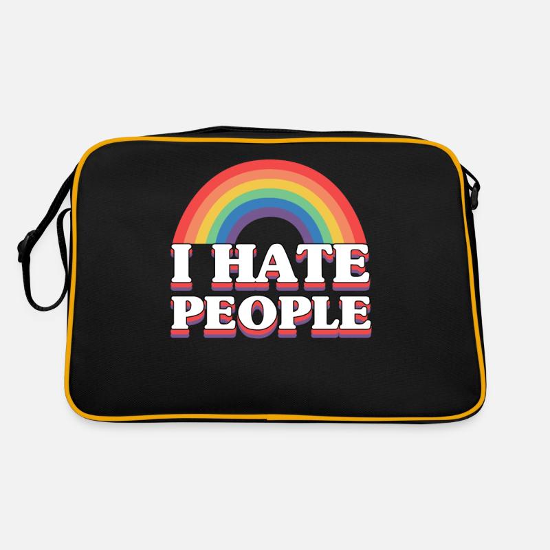 I Hat People Rainbow I Hate People Hate valentine Retro Bag