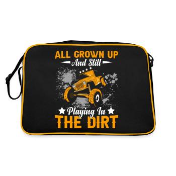 Playing In The Dirt Motocross Dirt Bike - Retro Bag - black/gold - Back