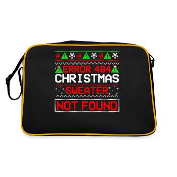 Error 404 Christmas Sweater Not Found Computer - Retro Tasche - Schwarz/Gold - Hinten