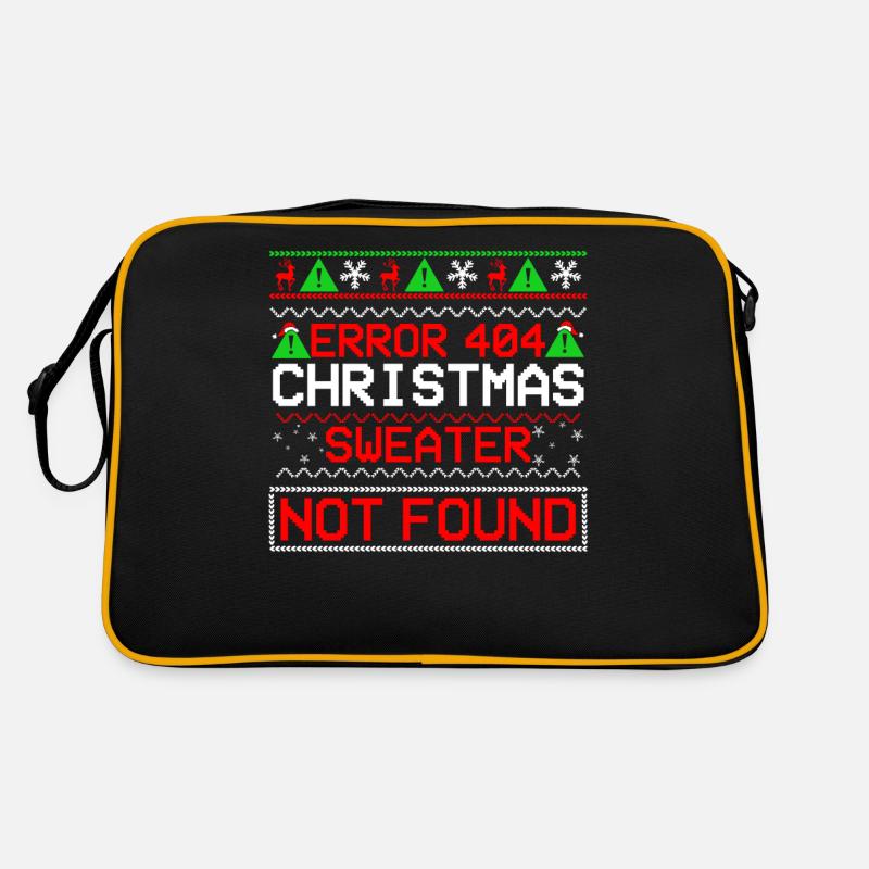 Error 404 Christmas Sweater Not Found Computer Retro Tasche