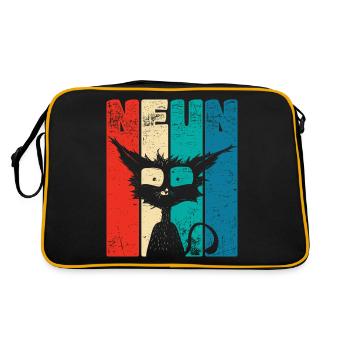 Retro Nine 9 years 9 . Birthday Funny Cat - Retro Bag - black/gold - Back