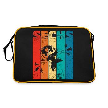 Retro Six 6 years 6 . Birthday Ninja Stars - Retro Bag - black/gold - Back