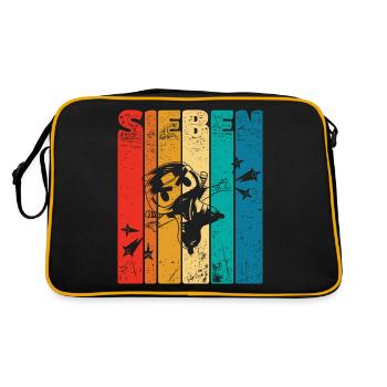Retro Seven 7 years 7 . Birthday Ninja Stars - Retro Bag - black/gold - Back
