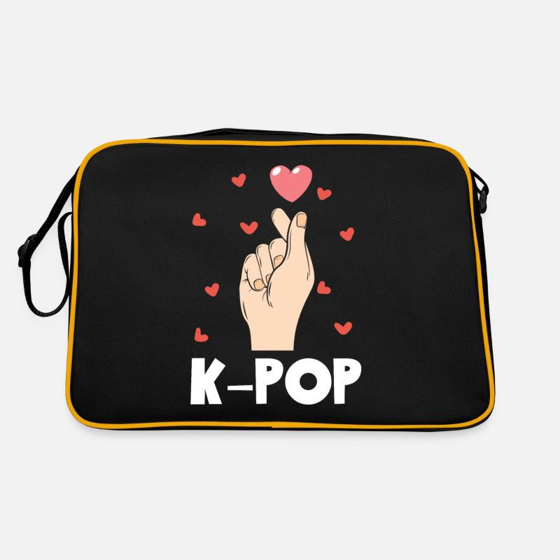 K-Pop Kpop Ich Liebe K-Pop Herz Retro Tasche