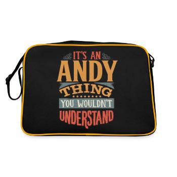 It's An Andy Thing You Wouldn't Understand - Andy - Retro Bag - black/gold - Back