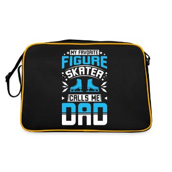 FIgur skating dad - Retro Tasche - Schwarz/Gold - Hinten