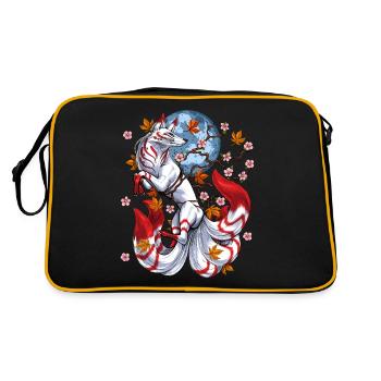 Renard japonais Kitsune - Sac Retro - noir/or - Dos